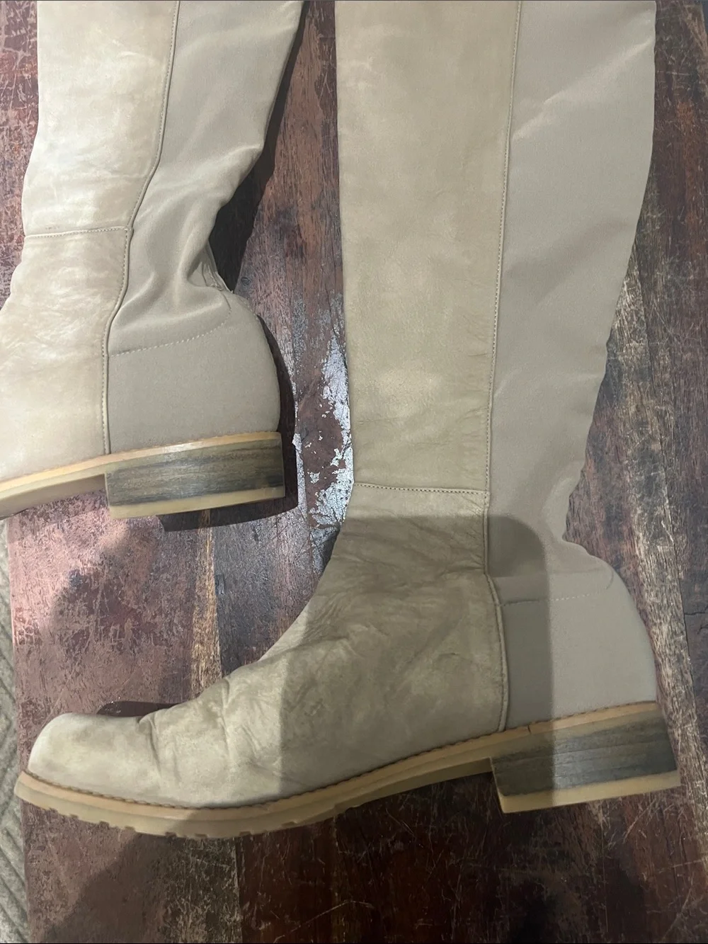 Tall Beige Over-the-Knee Women's Boots